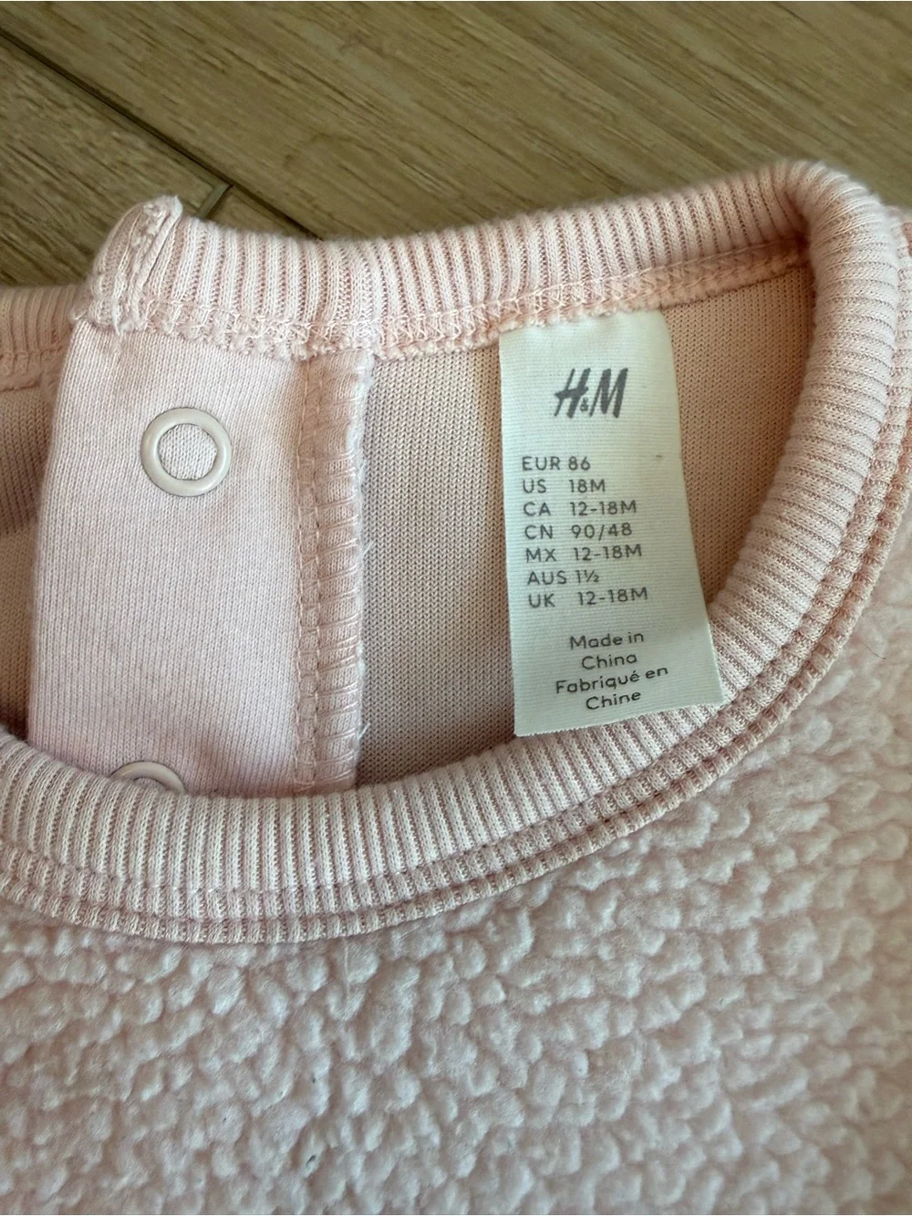 H&M Baby Pink Fleece Top & Leggings Set